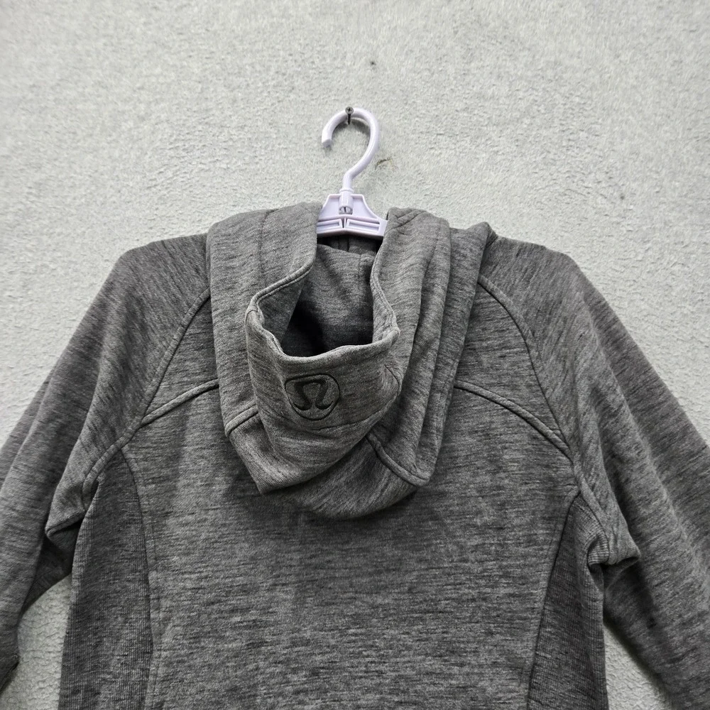 Lululemon Women Jacket 8 Gray Scuba Full Zip Hoodie READ